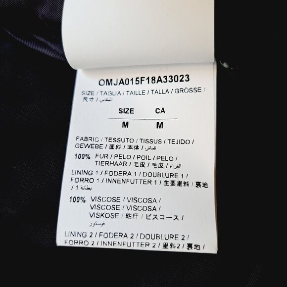 Off-White Shearling Bomber Jacket Size M - Picture 14 of 16